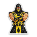 Masked Warrior Fighter Glitter Sticker