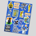 M.S.Dhoni mini sticker sheet