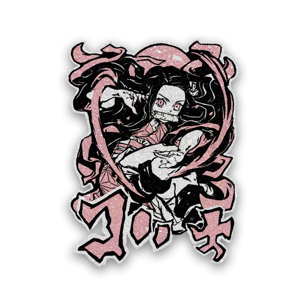 Nezuko kamado Glitter Sticker