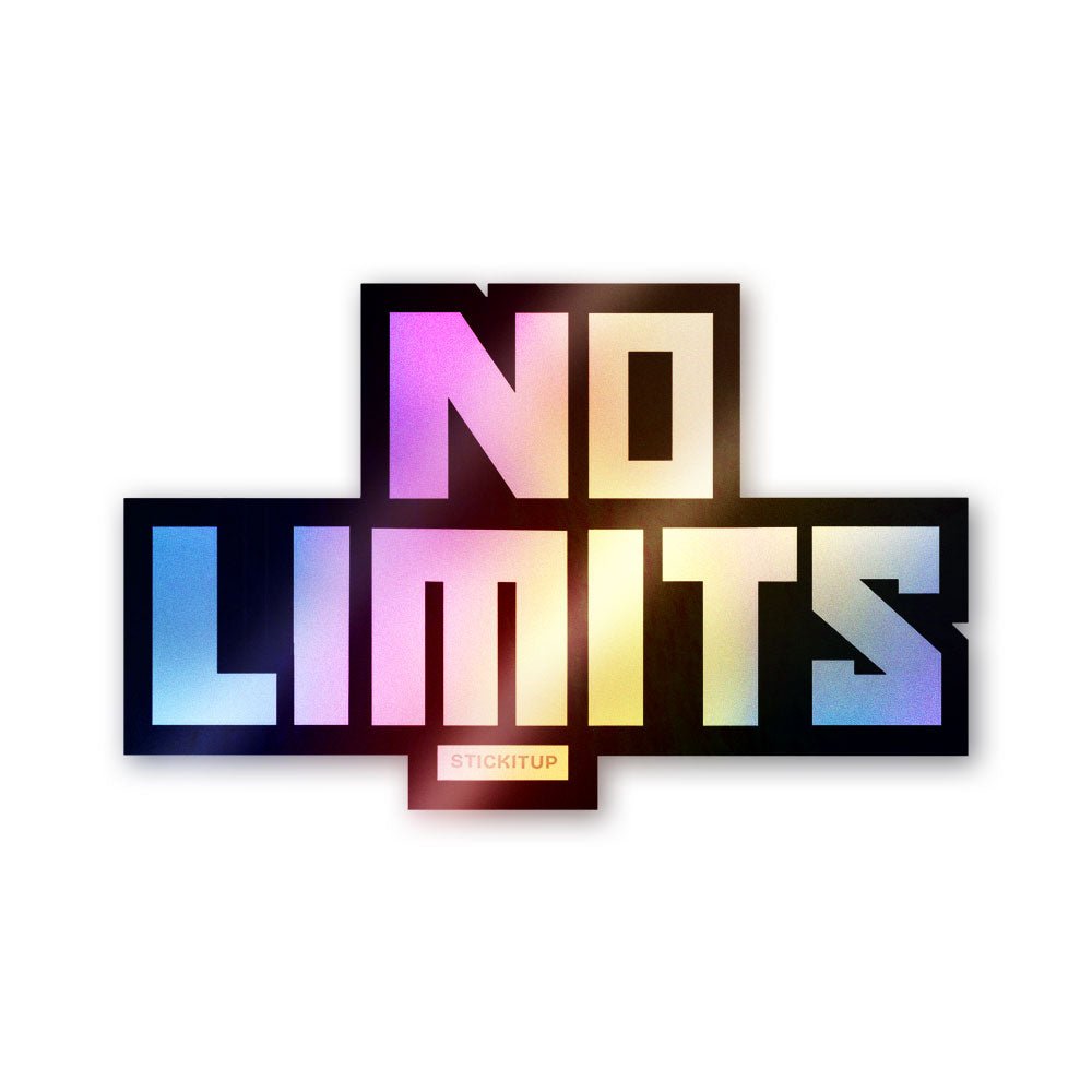 No Limits Bold Holographic Stickers