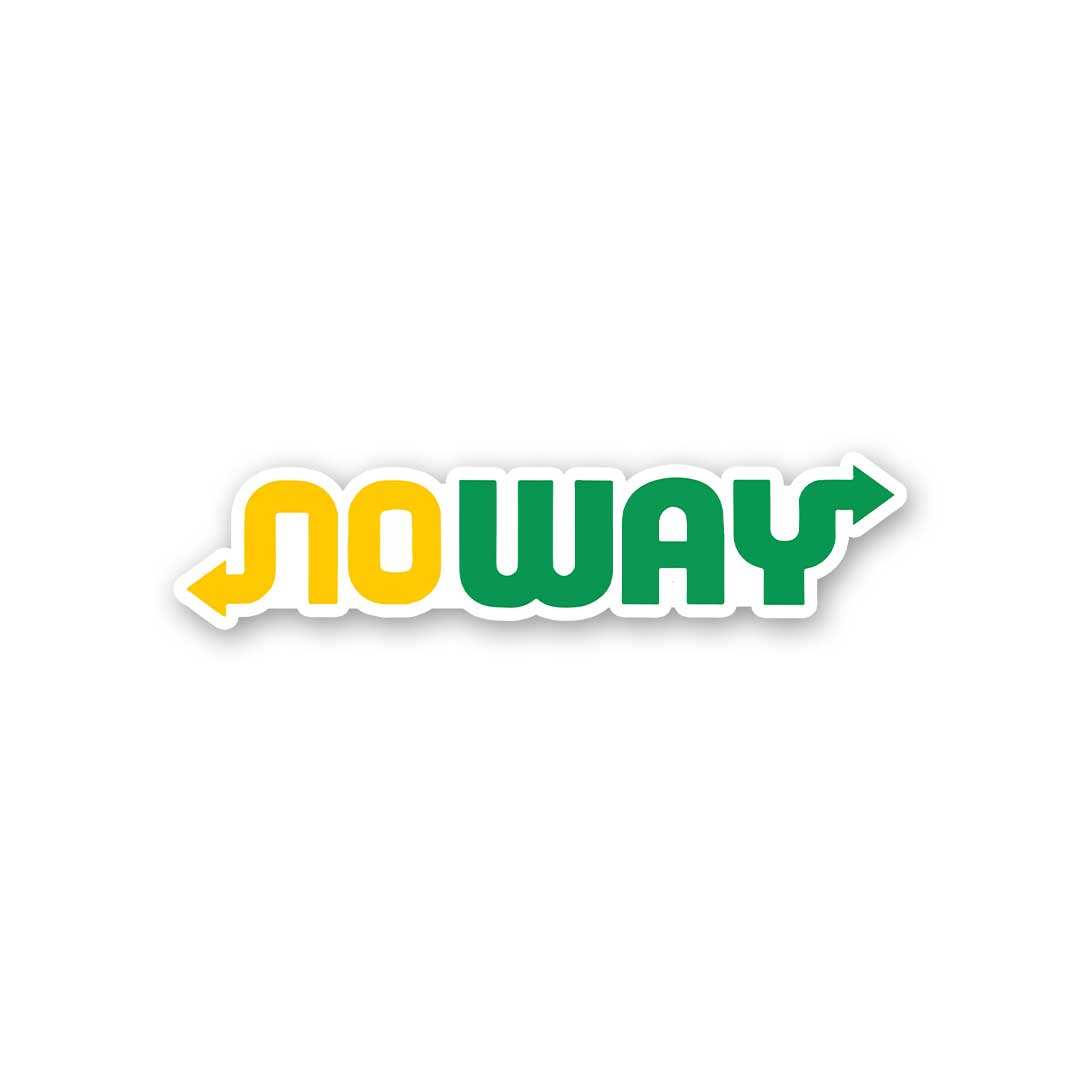 No Way Sticker