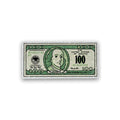 One Hundred dollar Glitter Sticker