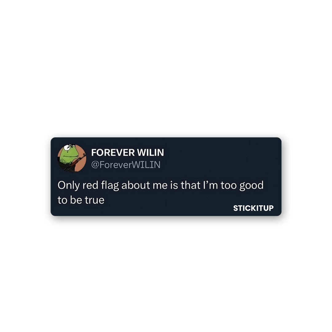 Only Red Flag Sticker