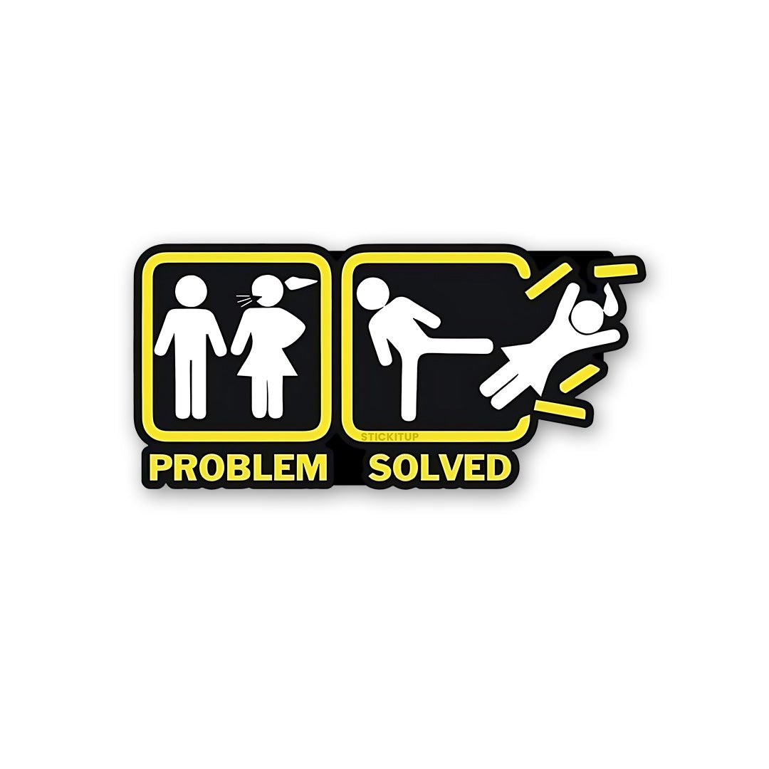 Problem Solved Bumper Sticker