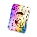 Queen Of Hearts Holographic Stickers