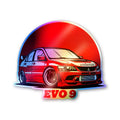 Rally Legend Red Holographic Stickers