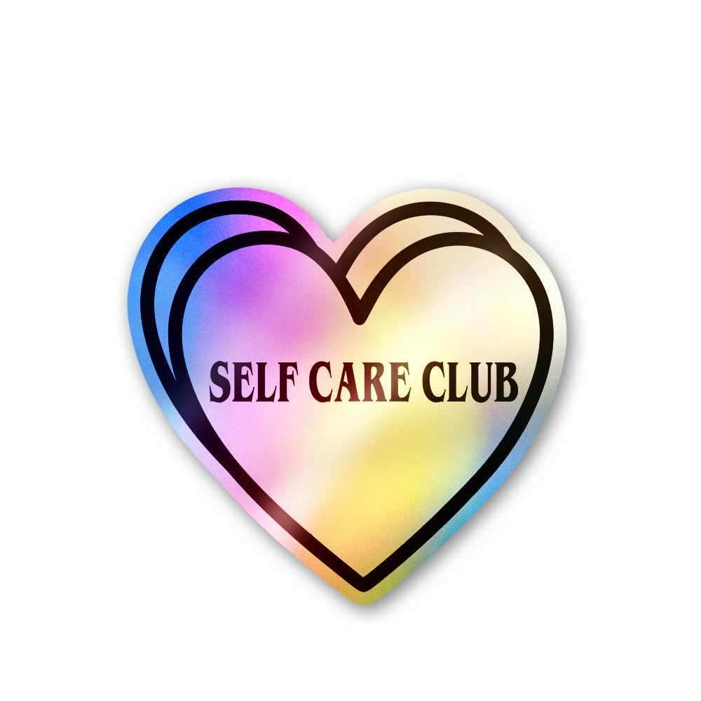 Self Care Club Holographic Stickers