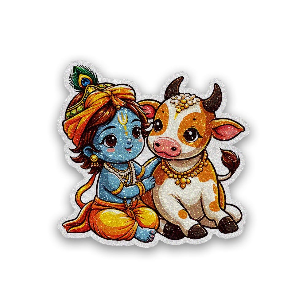 Shree Krishna 3.0 Glitter Sticker