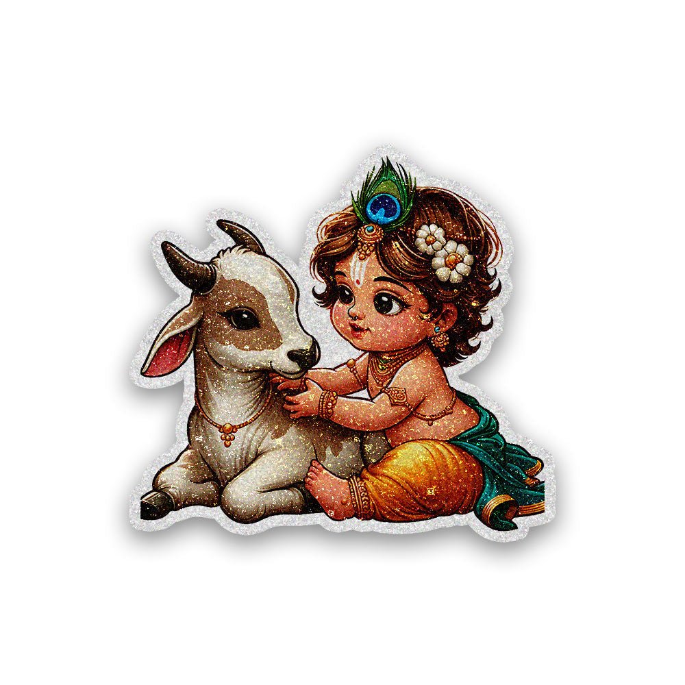 Shree Krishna 6.0 Glitter Sticker