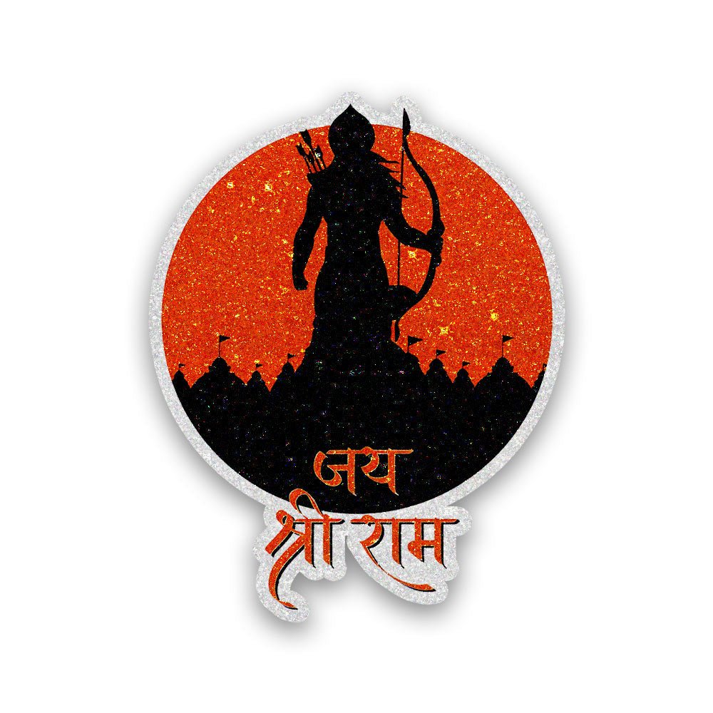 Shree Ram 4.0 Glitter Sticker