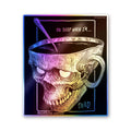 Skull Brain Bowl Holographic Stickers