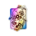 Skull Mushroom Holographic Stickers