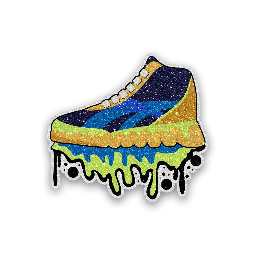 Sneaker Design Glitter Sticker