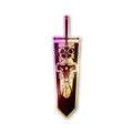 Sword Banner Dark Holographic Stickers