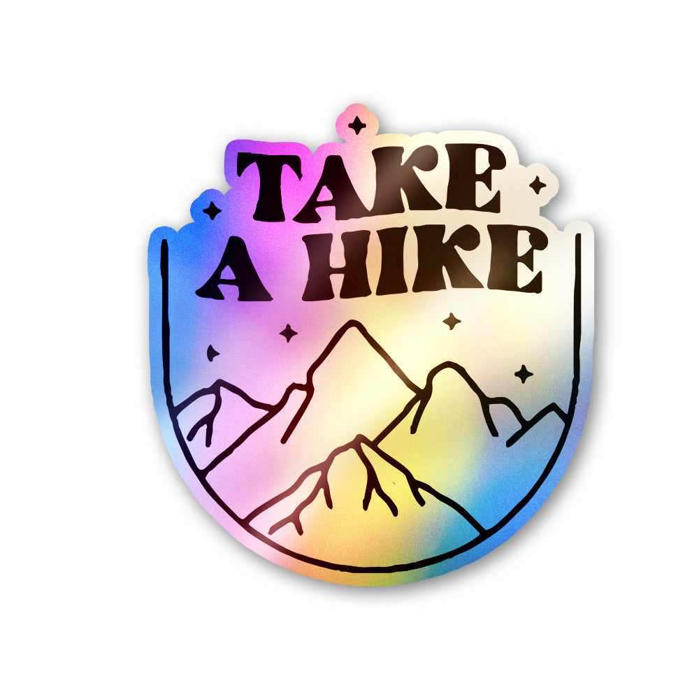 Take a Hike Holographic Stickers