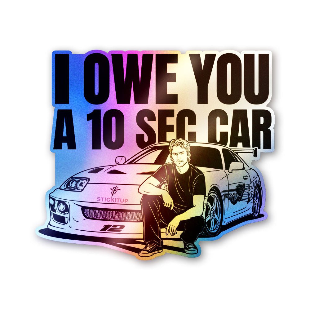 Ten Second Car Holographic Stickers