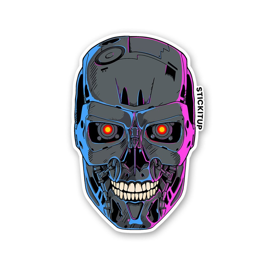 Terminator Skull Sticker