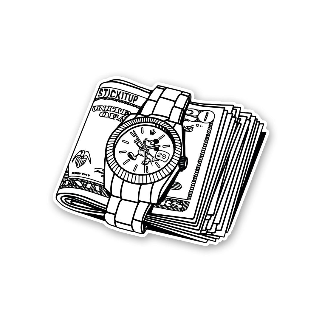 Time is Money Witty Stickers