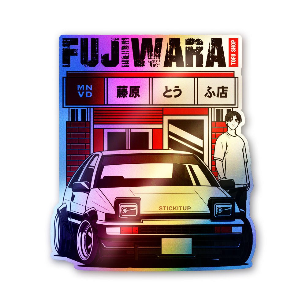 Touge Tofu Drift Holographic Stickers