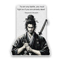 Two Sword Samurai Glitter Sticker