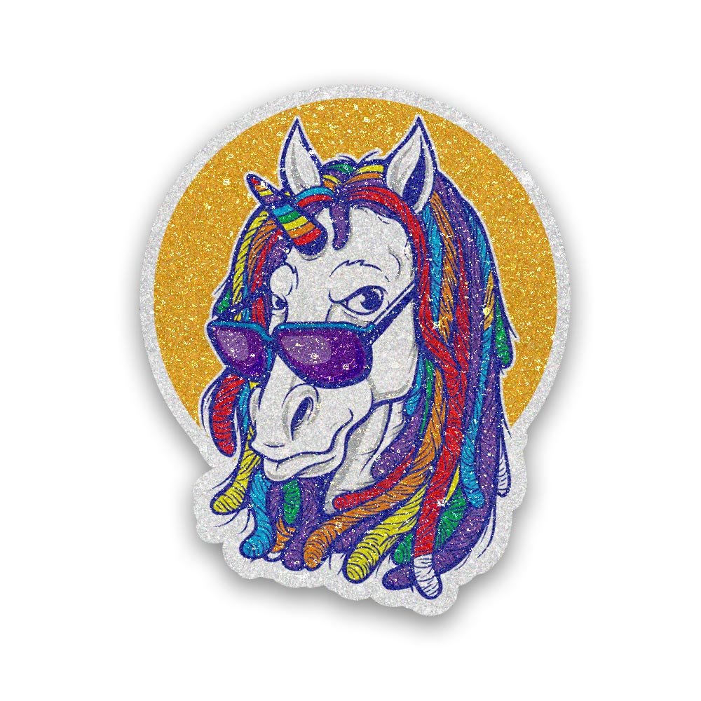 Unicorn Rainbows Glitter Sticker