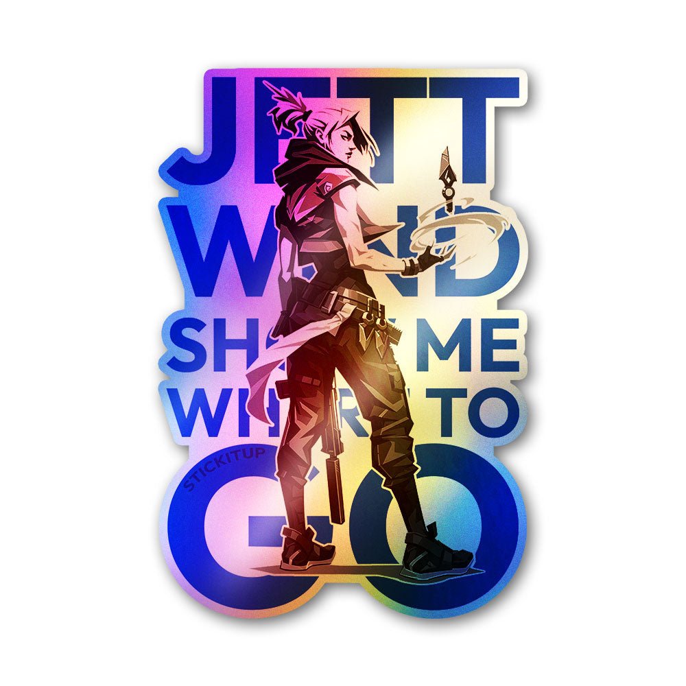 Wind Show Me Where to Go Holographic Stickers