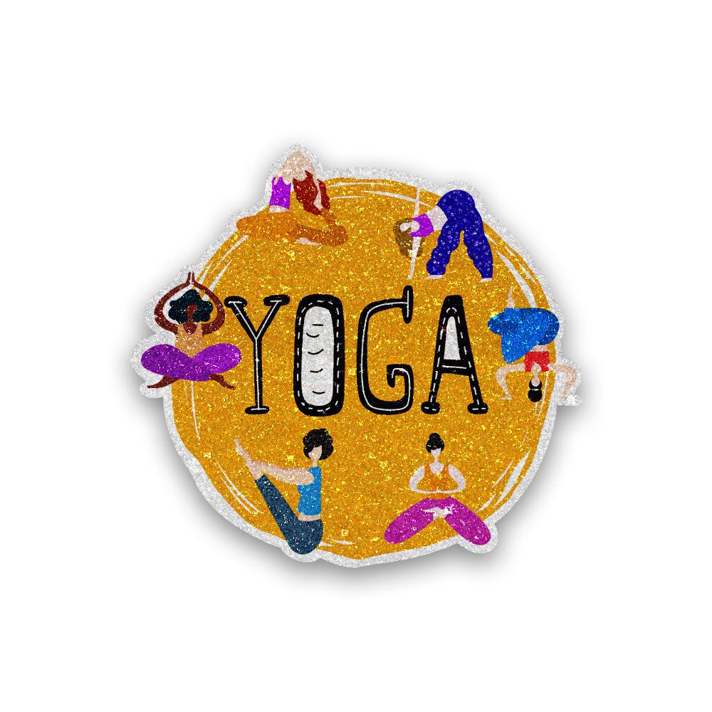 Yoga Glitter Sticker